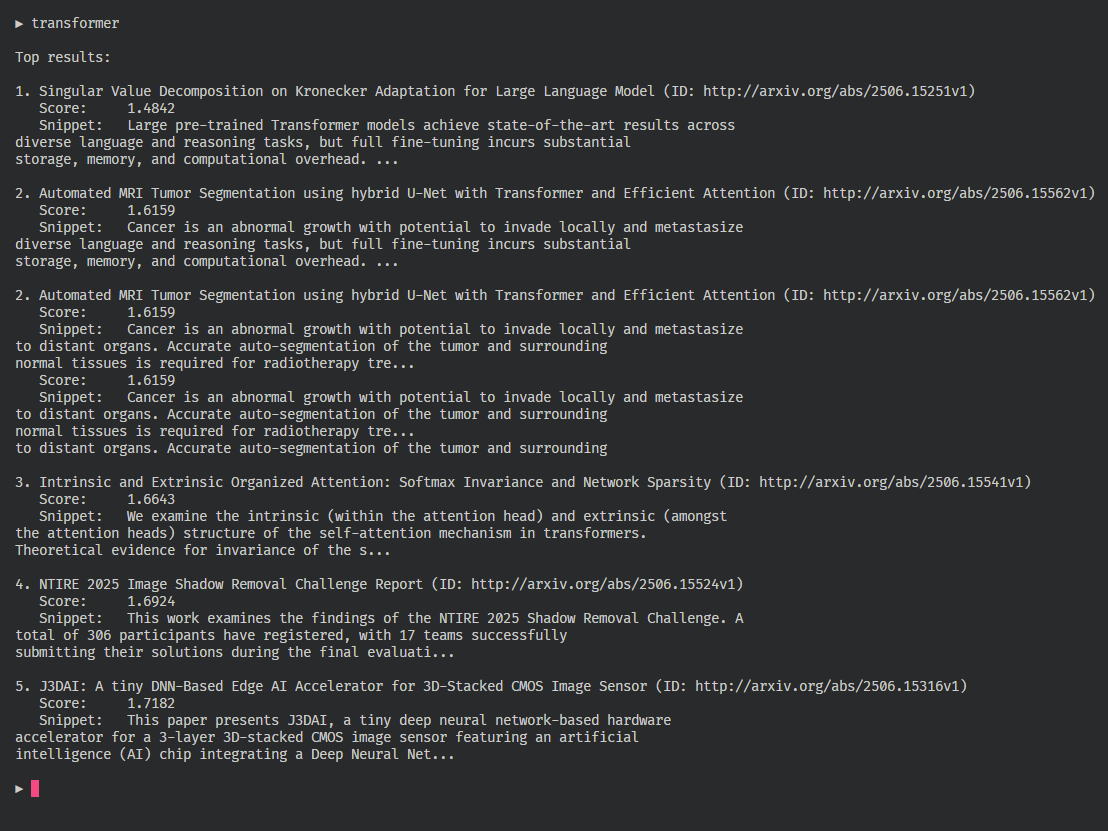 A preview of the project